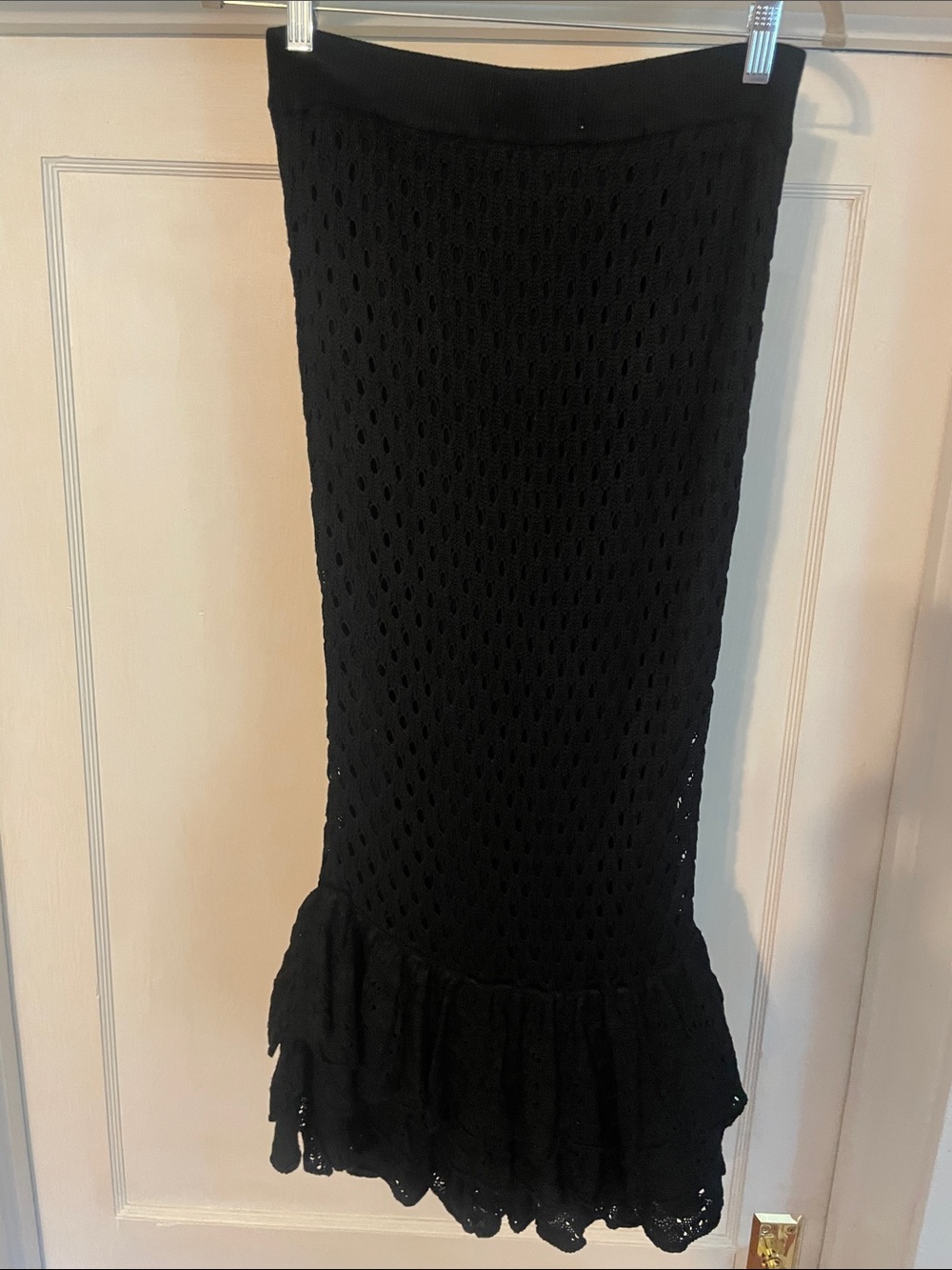 New Beach Riot Black Crotchet Knit Cover Up Polly Skirt size Medium - Picture 5 of 6